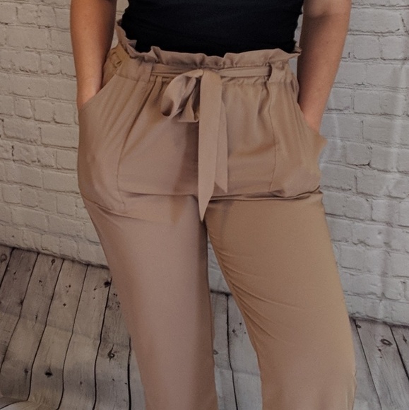 Pants - Tan high waist pencil pant XL